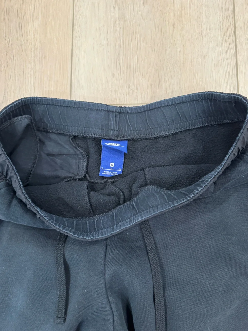 Nike Black Joggers with Large White Swoosh